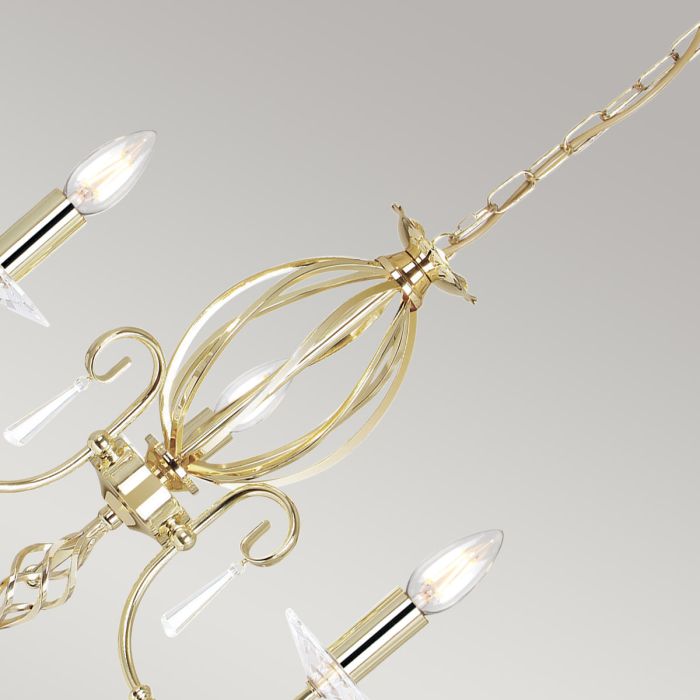 Aegean 3 Light Chandelier - Polished Brass