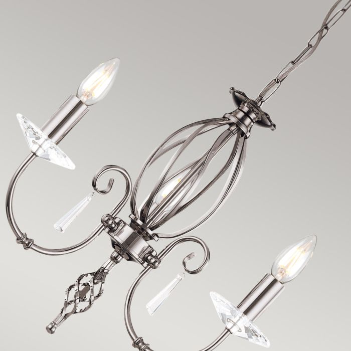 Aegean 5 Light Chandelier - Polished Nickel