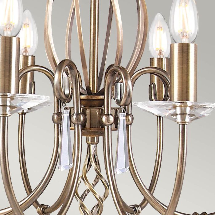 Aegean 8 Light Chandelier - Aged Brass
