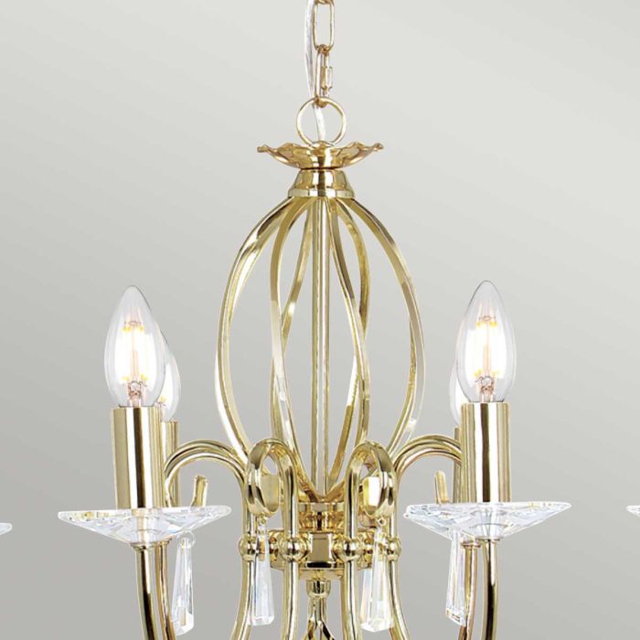 Aegean 8 Light Chandelier - Polished Brass