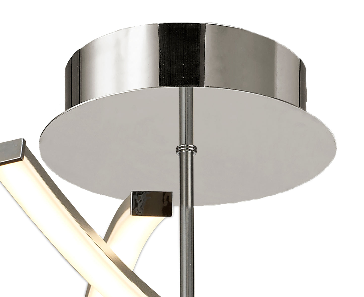 Aire LED Ceiling 70.5cm Round 42W 3000K, 3700lm, Dimmable, Silver/Frosted Acrylic/Polished Chrome, 3yrs Warranty by Mantra