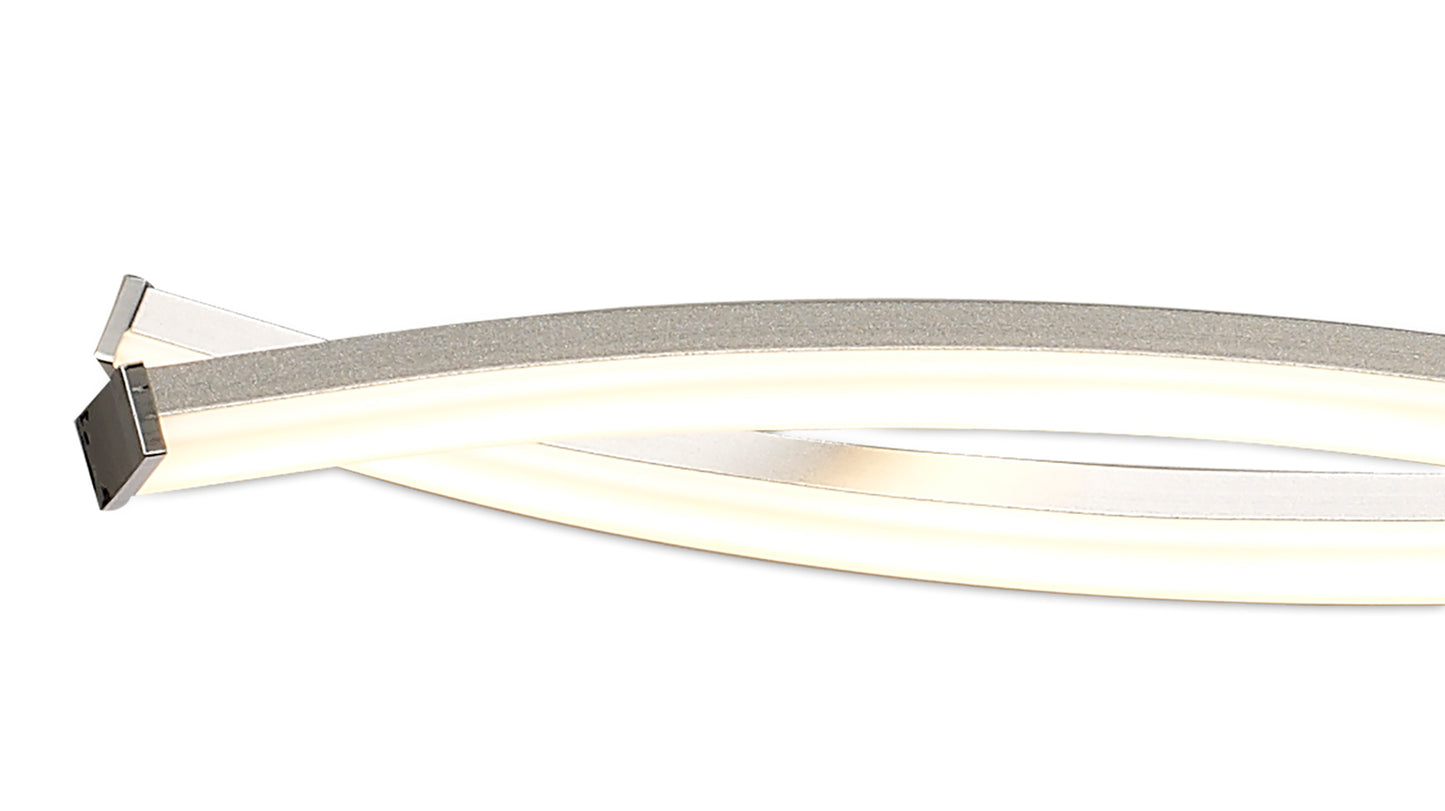 Aire LED Ceiling 70.5cm Round 42W 3000K, 3700lm, Dimmable, Silver/Frosted Acrylic/Polished Chrome, 3yrs Warranty by Mantra