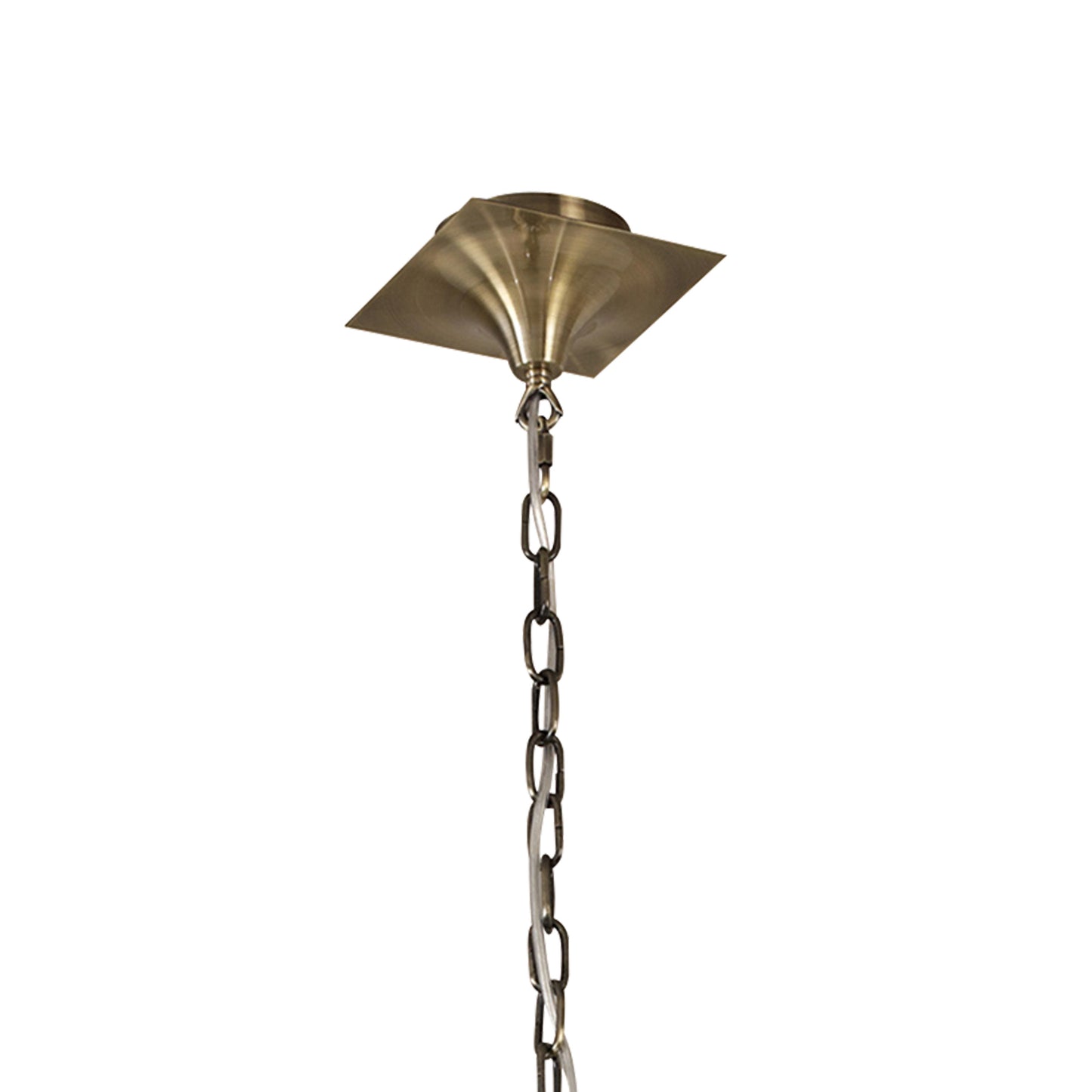 Akira Pendant 3 Light E14, Antique Brass With Black Shades by Mantra