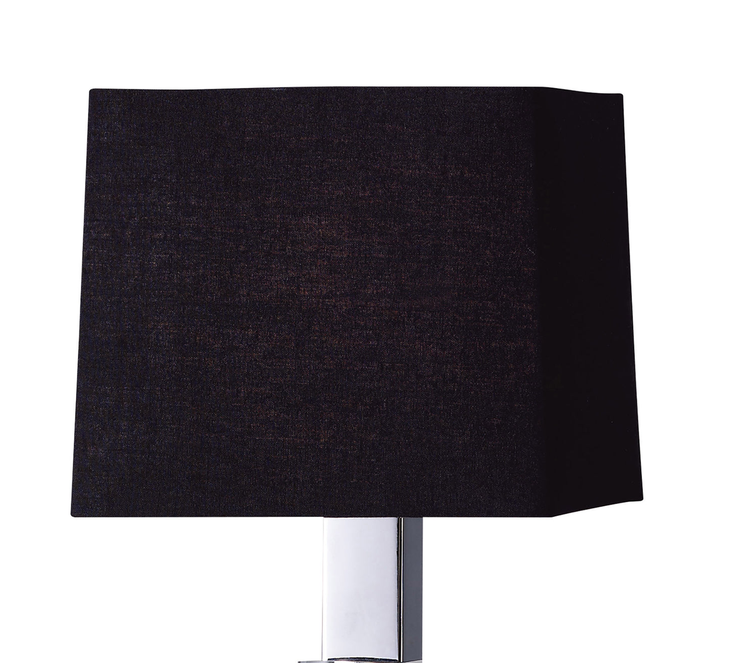 Akira Table Lamp 1 Light E14, Polished Chrome With Black Shade by Mantra