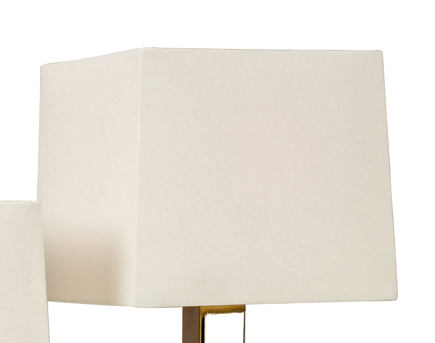 Akira Table Lamp 2 Light E14, Antique Brass With Cream Shades by Mantra