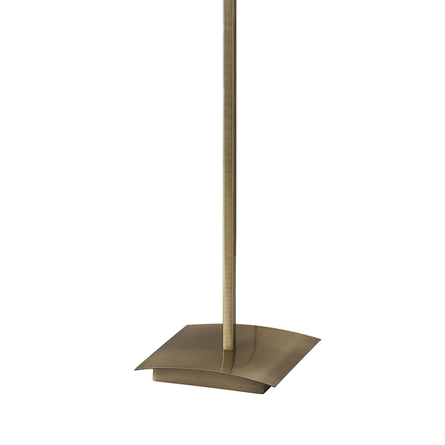 Akira Floor Lamp 3 Light E27, Antique Brass With Black Shade by Mantra