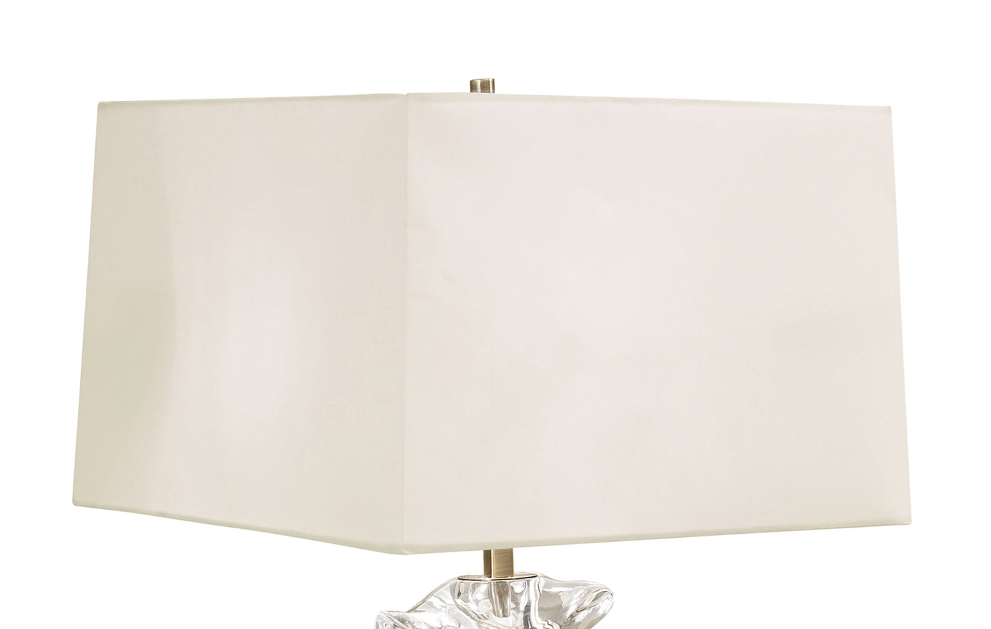 Akira Table Lamp 2 Light E27, Antique Brass With Cream Shade by Mantra