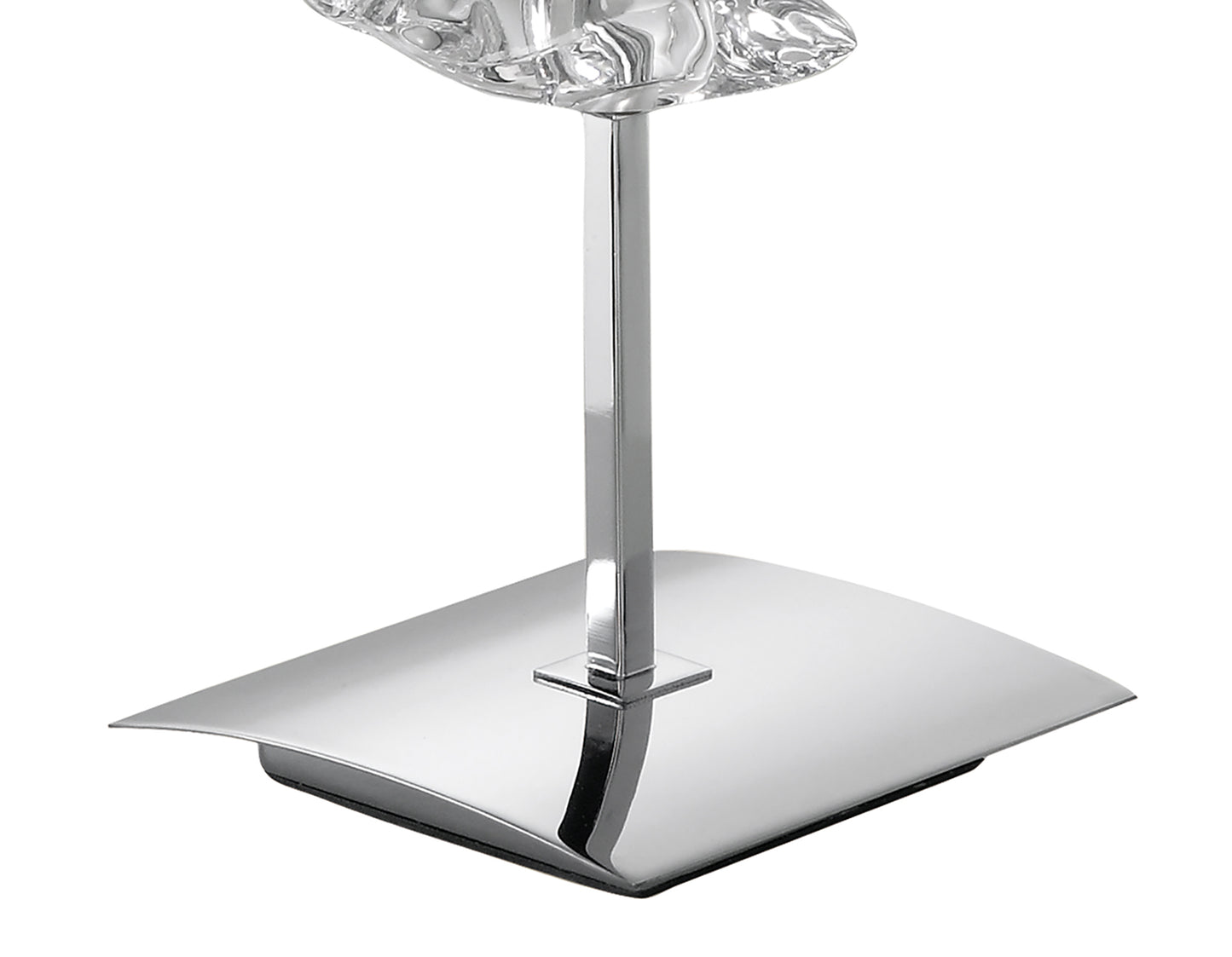 Akira Table Lamp 2 Light E27, Polished Chrome With Cream Shade by Mantra