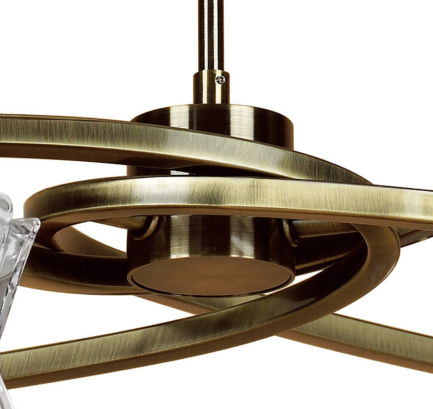 Alaska GU10 Pendant Convertible To Semi Flush 6 Light L1/SGU10, Antique Brass, CFL Lamps INCLUDED by Mantra