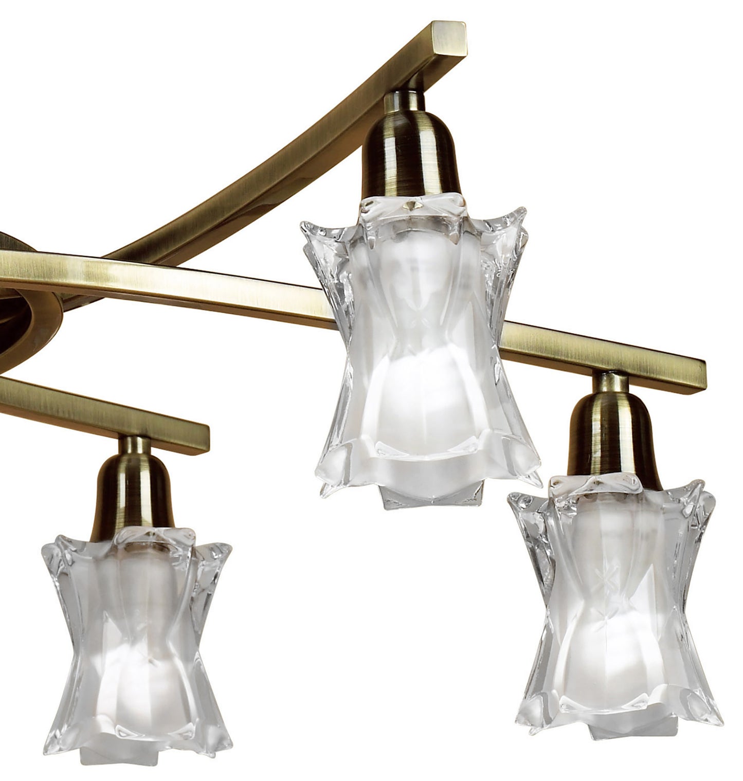 Alaska GU10 Pendant Convertible To Semi Flush 6 Light L1/SGU10, Antique Brass, CFL Lamps INCLUDED by Mantra