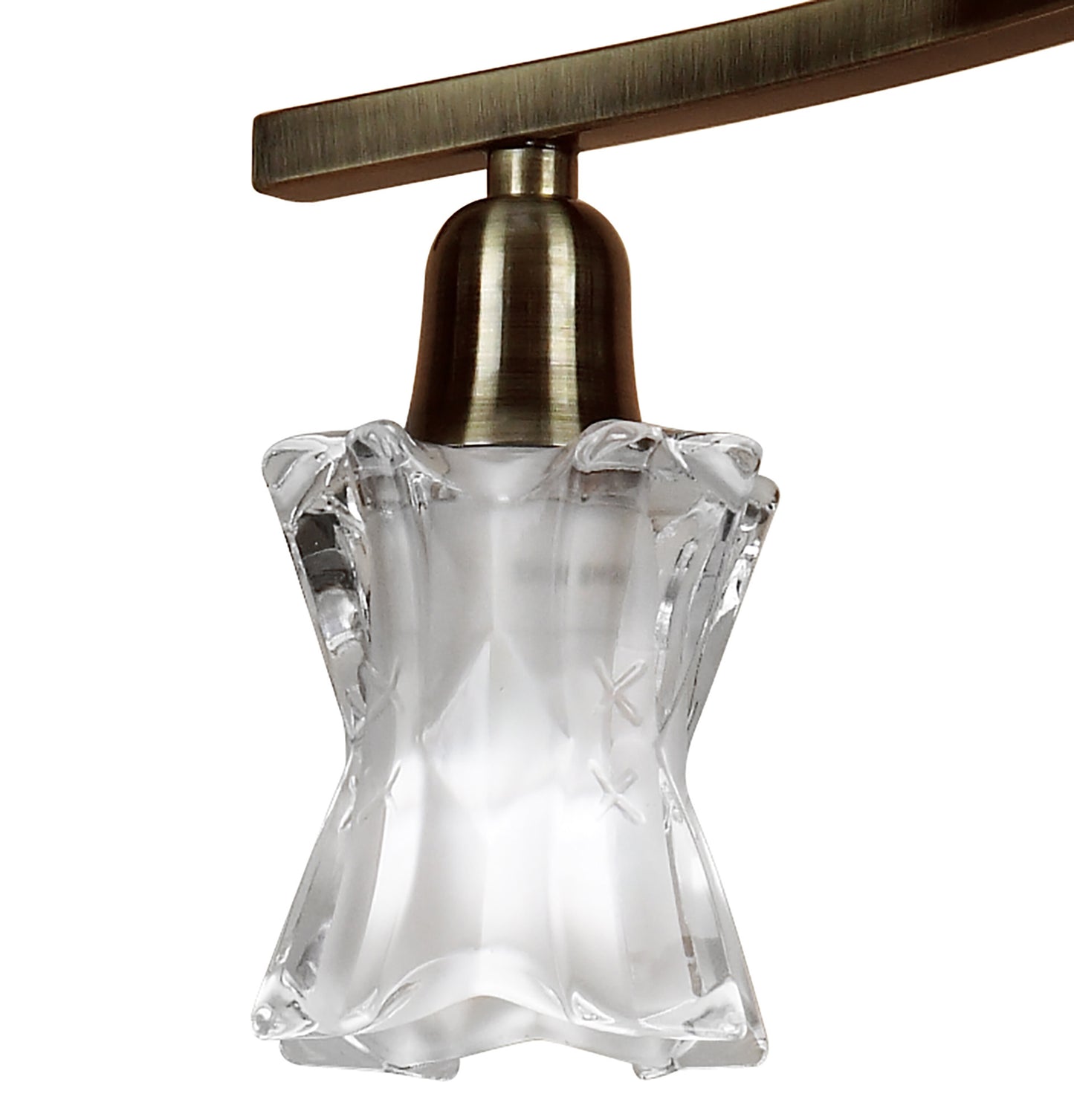 Alaska GU10 Pendant Convertible To Semi Flush 4 Light L1/SGU10, Antique Brass, CFL Lamps INCLUDED by Mantra