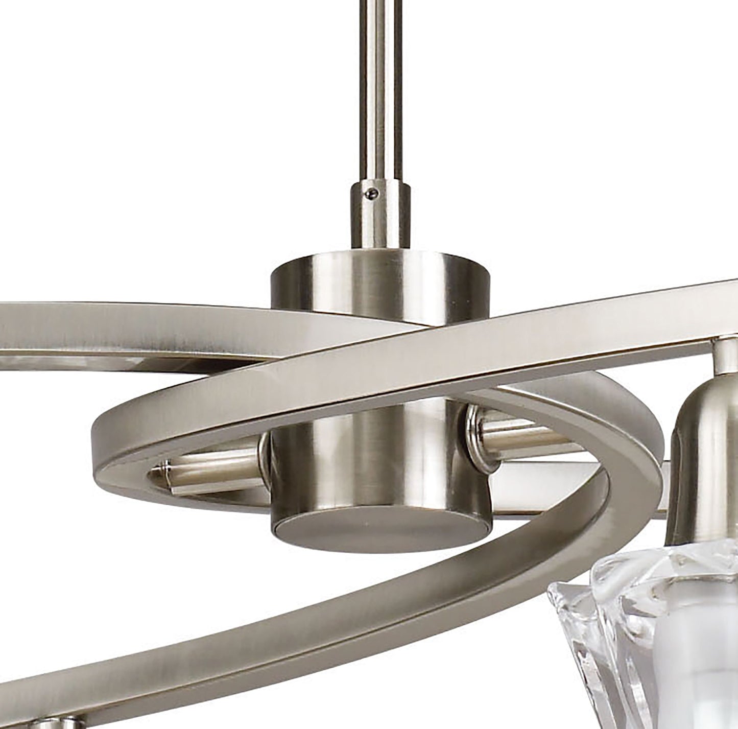 Alaska GU10 Pendant Convertible To Semi Flush 4 Light L1/SGU10, Satin Nickel, CFL Lamps INCLUDED by Mantra