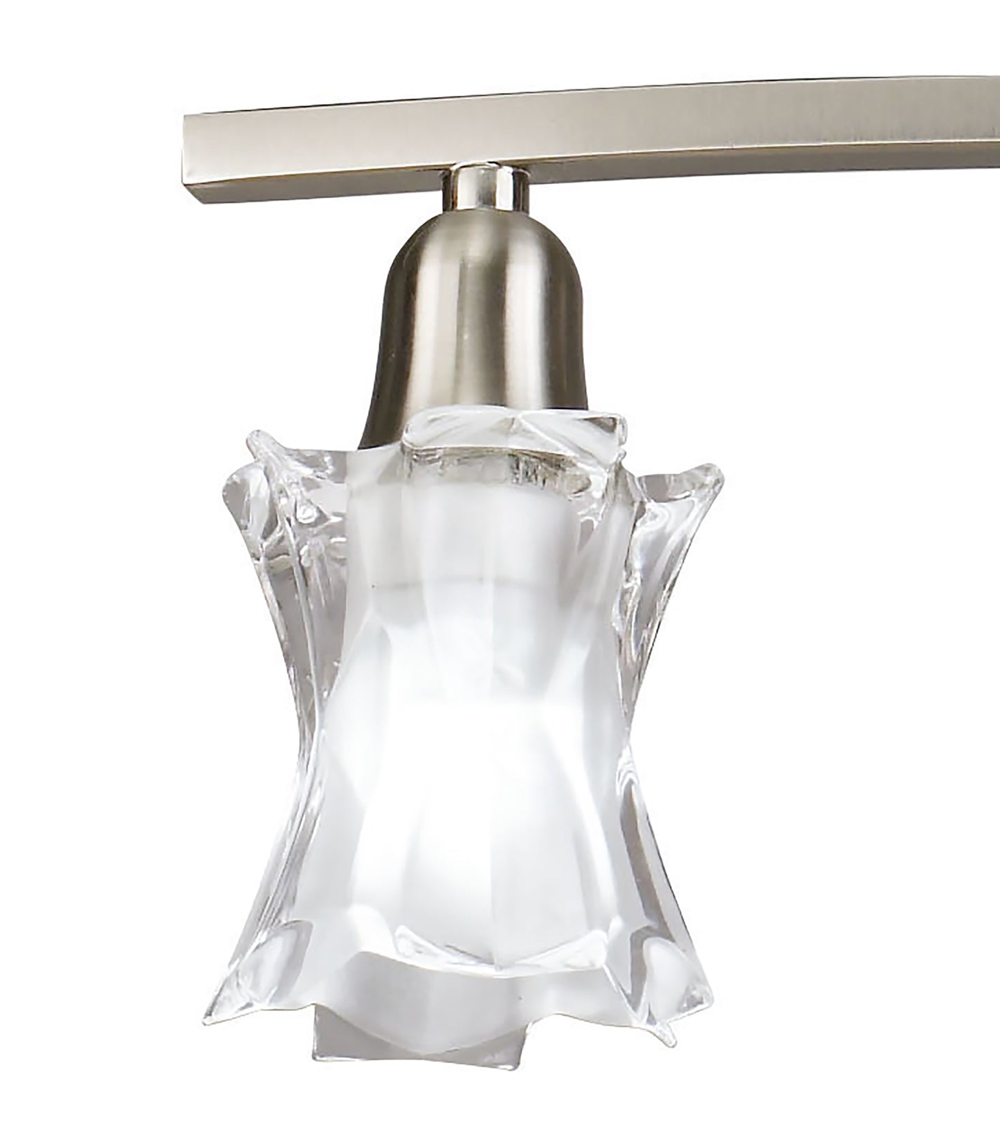 Alaska GU10 Pendant Convertible To Semi Flush 4 Light L1/SGU10, Satin Nickel, CFL Lamps INCLUDED by Mantra