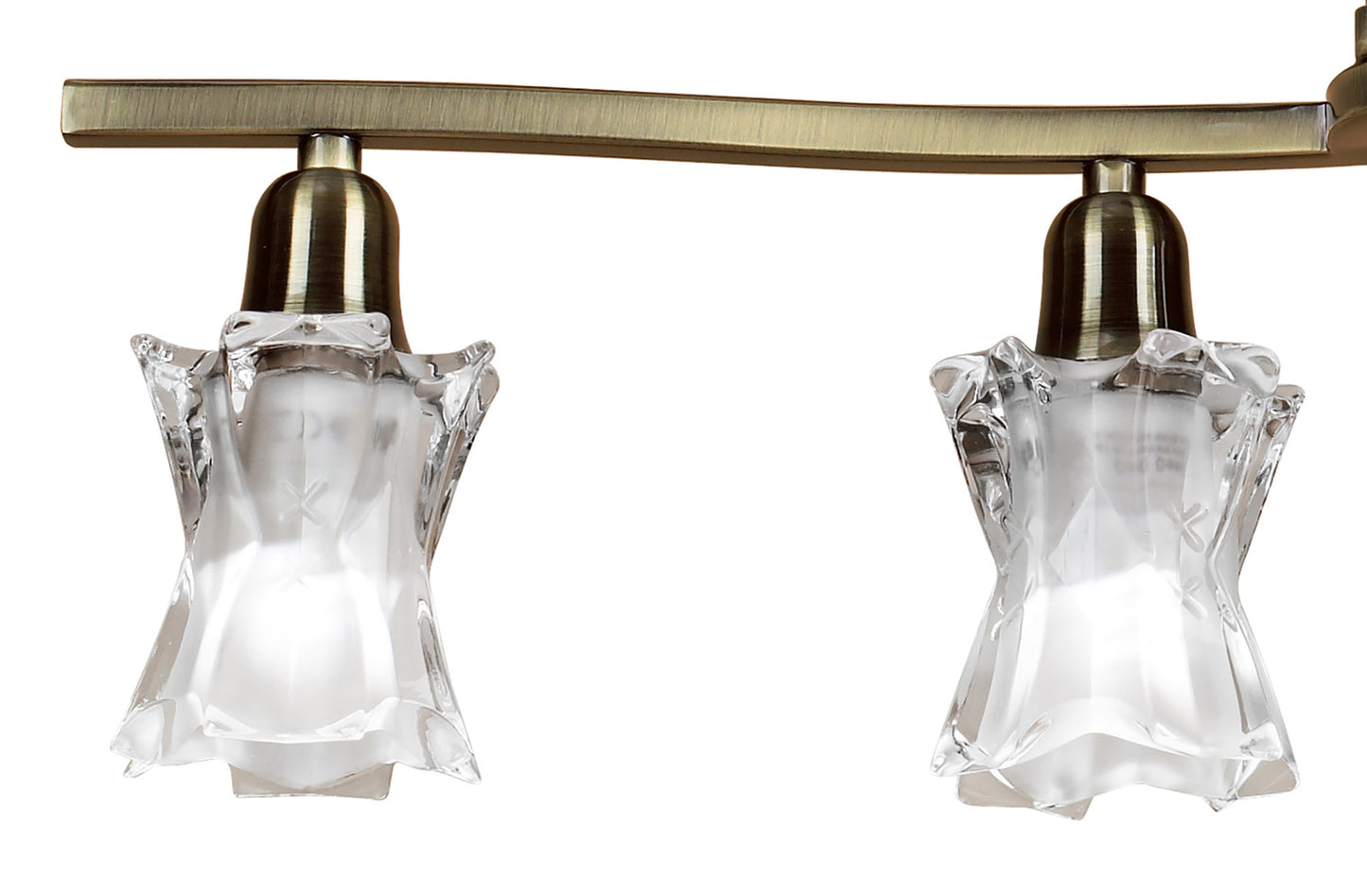 Alaska GU10 Telescopic 4 Light L1, SGU10 Bar, Antique Brass, CFL Lamps INCLUDED by Mantra