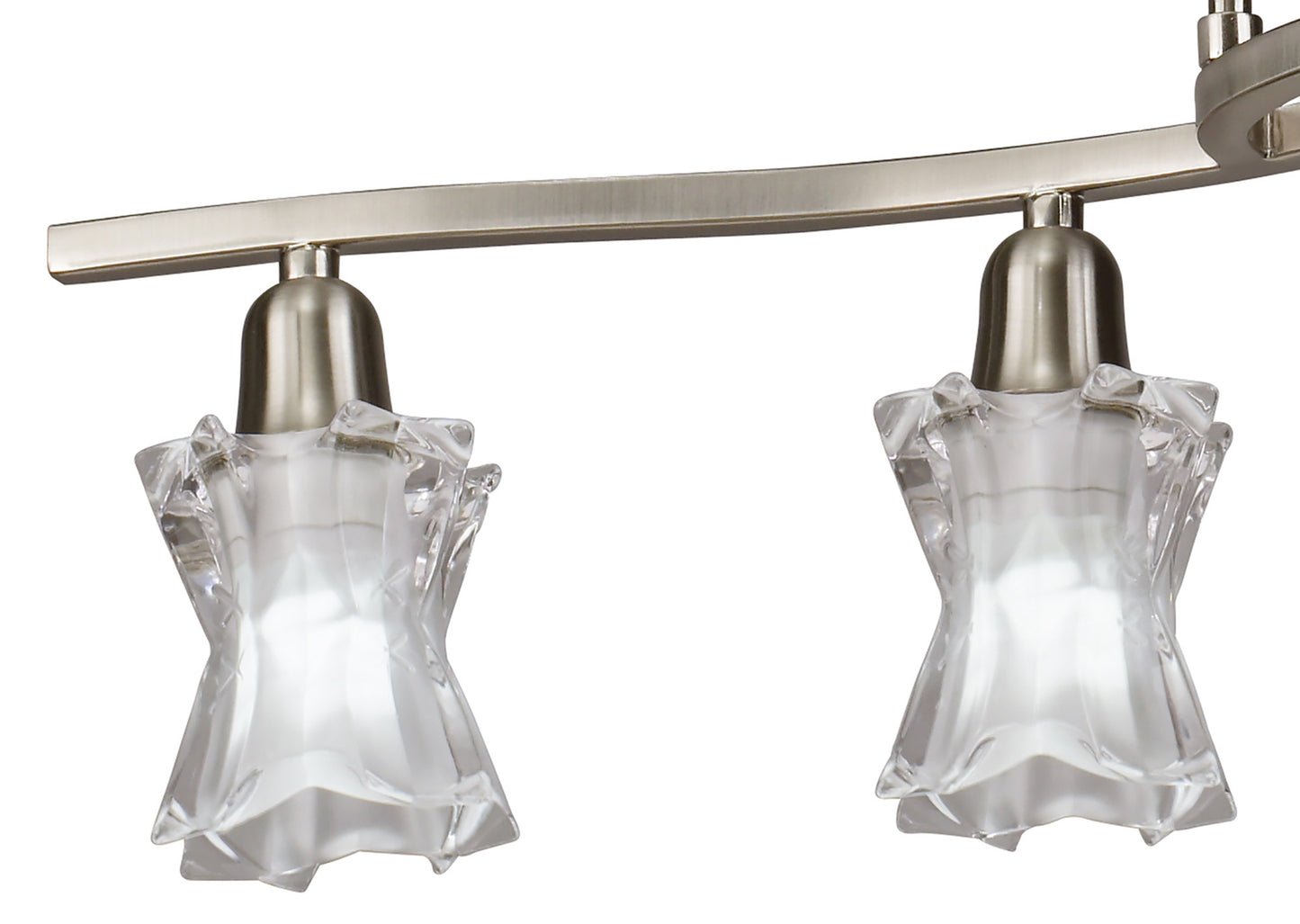 Alaska GU10 Telescopic 4 Light L1, SGU10 Bar, Satin Nickel, CFL Lamps INCLUDED by Mantra