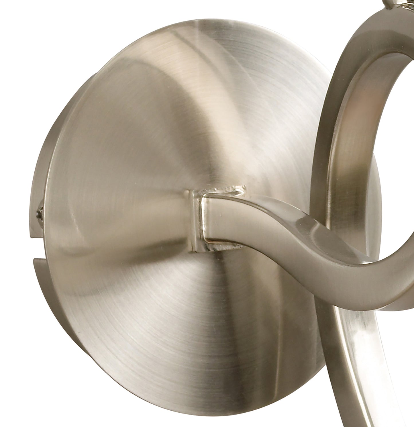 Alaska GU10 Wall Lamp Switched 1 Light L1/SGU10, Satin Nickel, CFL Lamps INCLUDED by Mantra