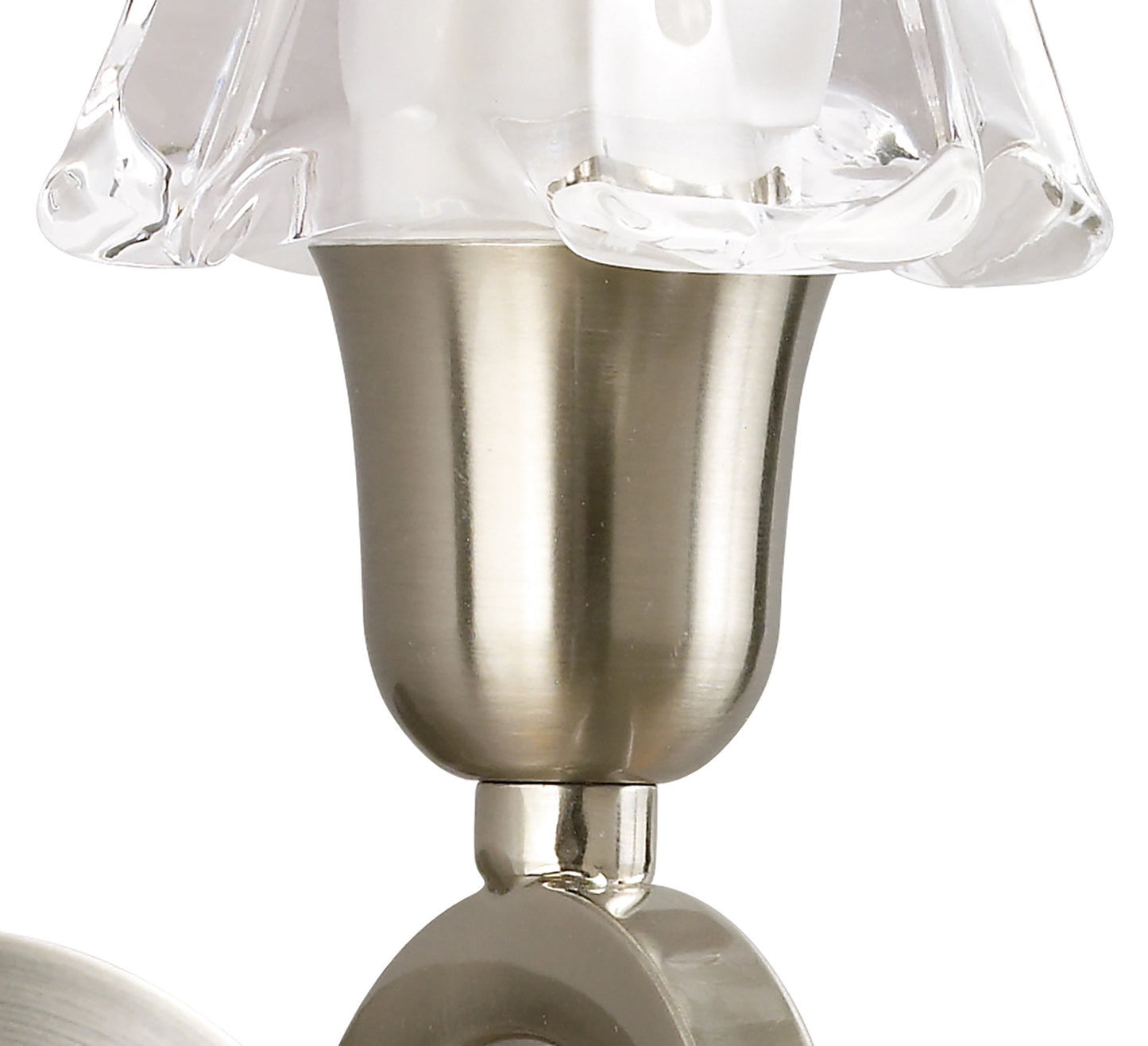 Alaska GU10 Wall Lamp Switched 1 Light L1/SGU10, Satin Nickel, CFL Lamps INCLUDED by Mantra