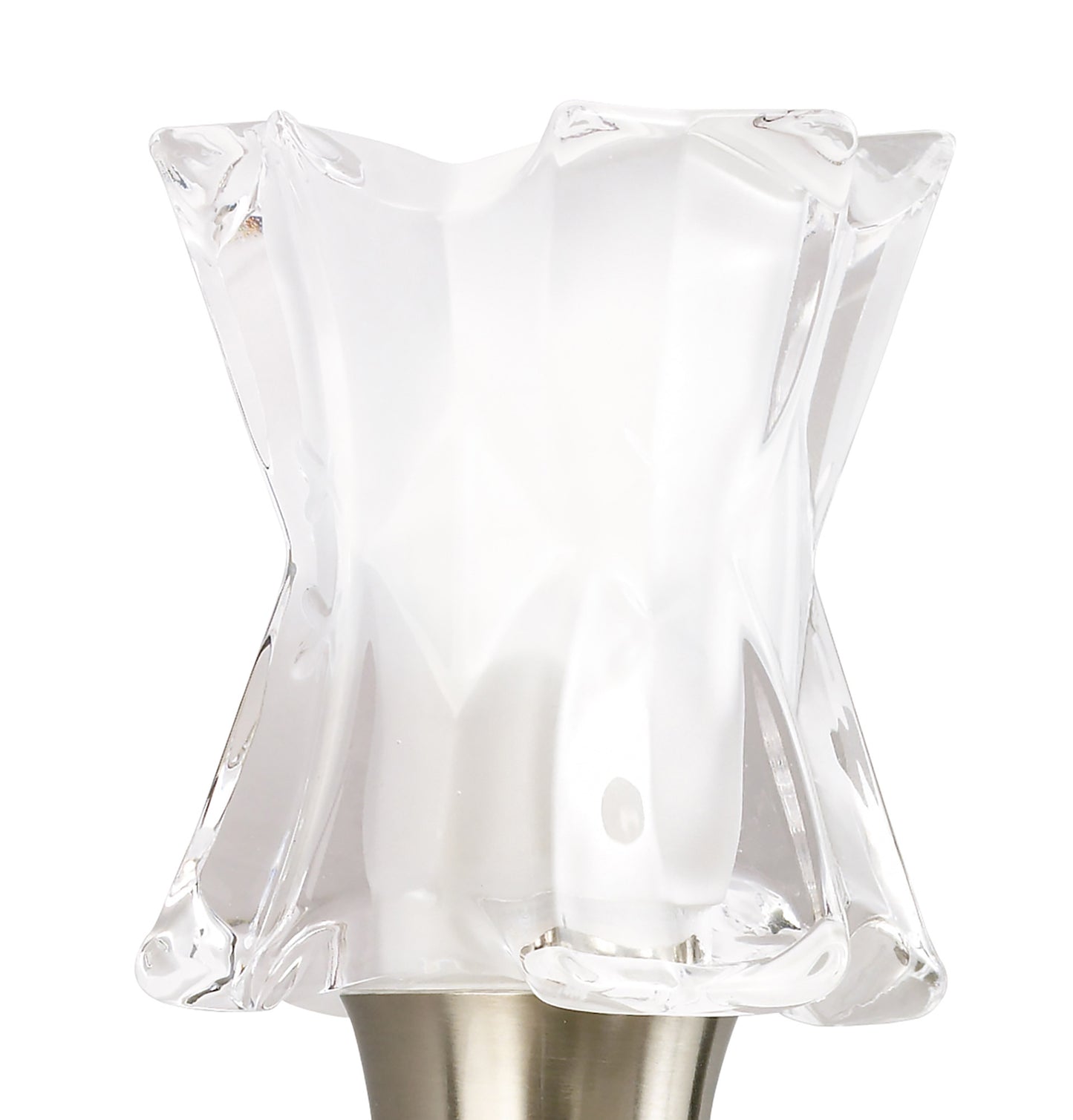 Alaska GU10 Wall Lamp Switched 1 Light L1/SGU10, Satin Nickel, CFL Lamps INCLUDED by Mantra