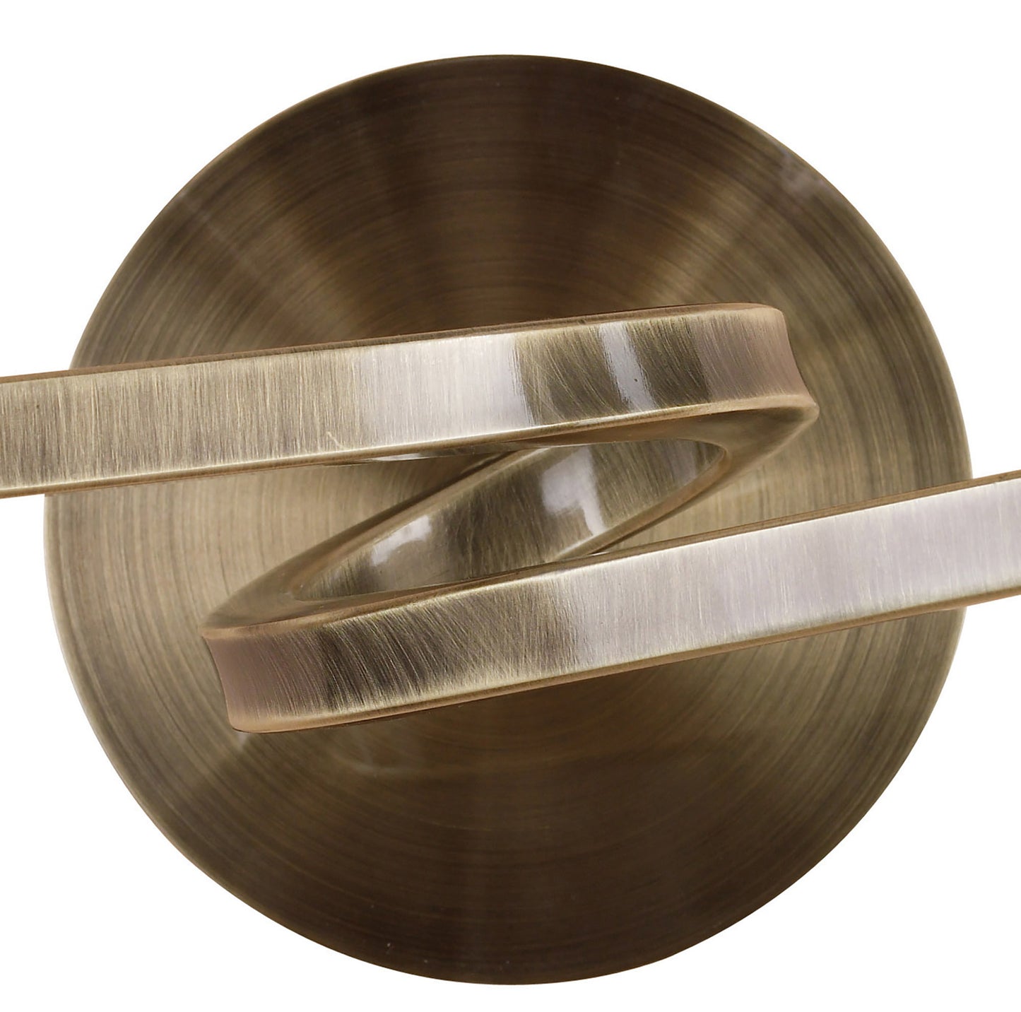 Alaska GU10 Wall Lamp Switched 2 Light L1/SGU10, Antique Brass, CFL Lamps INCLUDED by Mantra