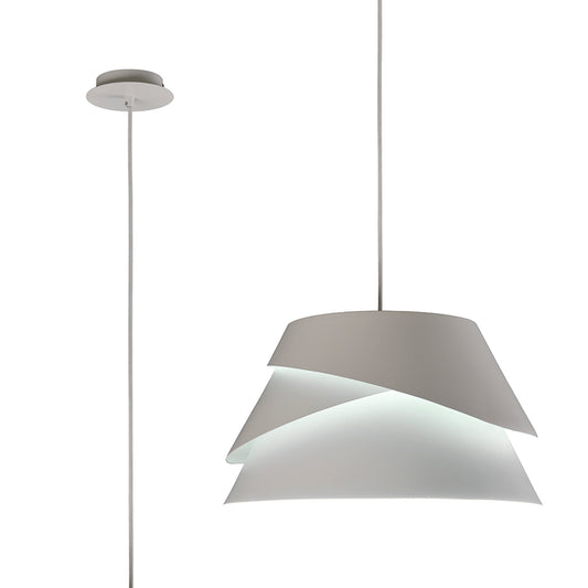 Alboran Pendant Medium 1x40W (No Inc), Alumimium/ Iron by Mantra