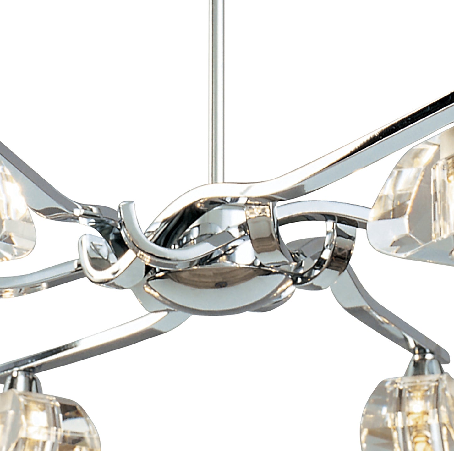 Alfa Telescopic Convertible To Semi Flush 6 Light G9, Polished Chrome by Mantra