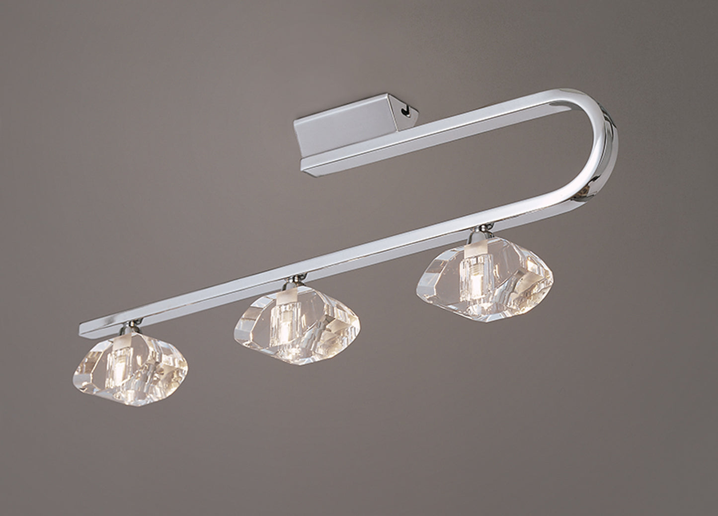 Alfa Ceiling Linear Bar 3 Light G9, Polished Chrome by Mantra