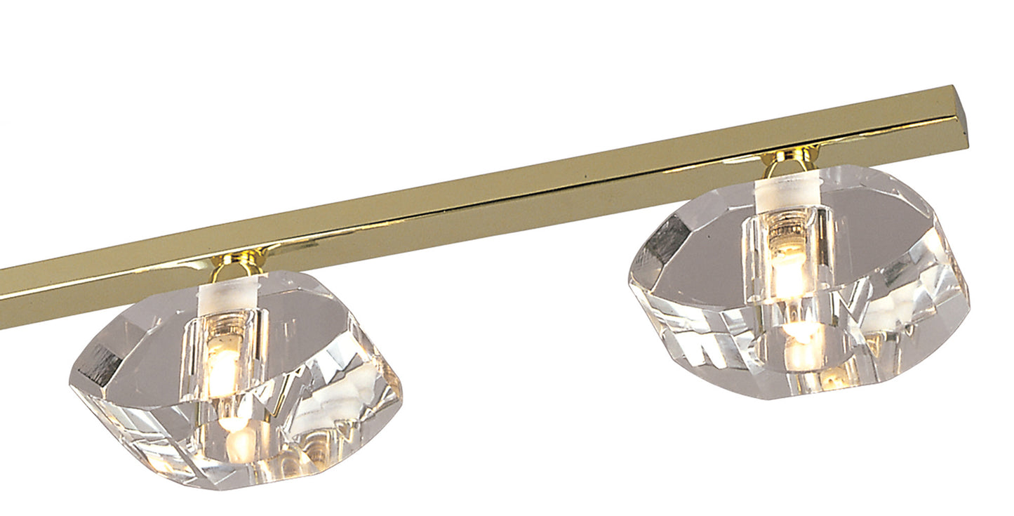 Alfa Linear Bar 3 Light G9, Polished Brass by Mantra