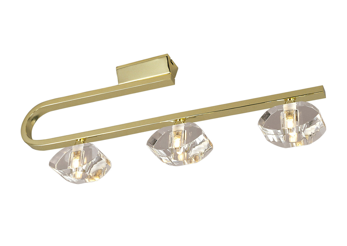 Alfa Linear Bar 3 Light G9, Polished Brass by Mantra