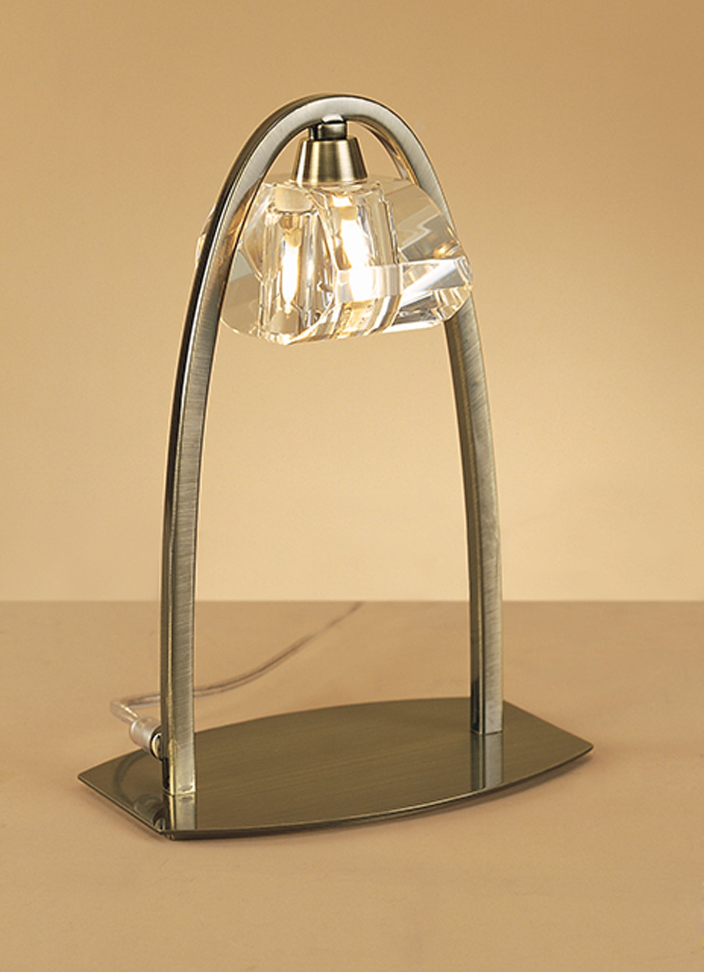 Alfa Large Table Lamp 1 Light G9, Antique Brass by Mantra