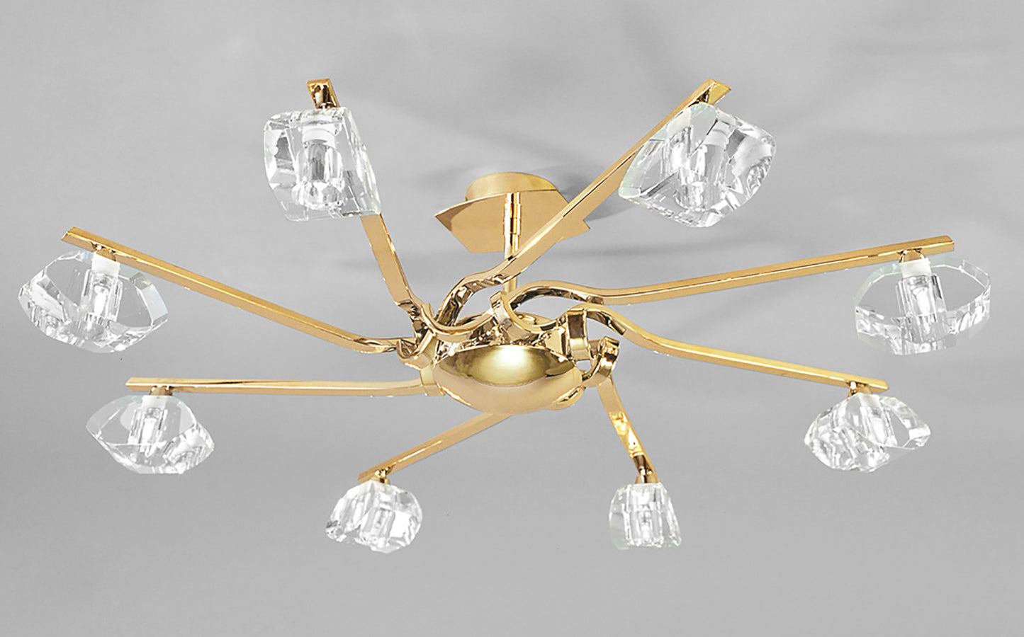 Alfa Semi Flush 8 Light G9 French Gold by Mantra