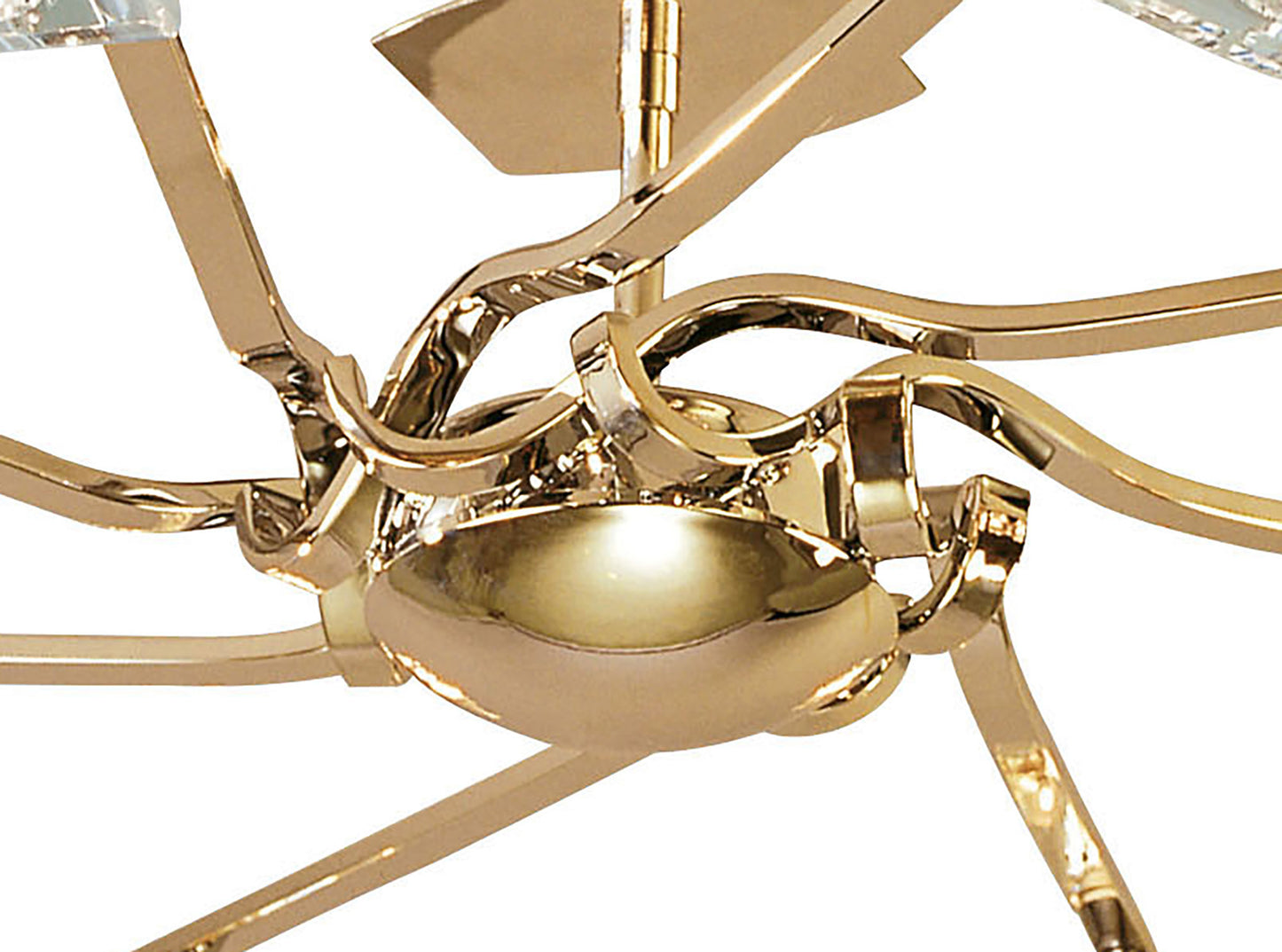 Alfa Semi Flush 8 Light G9 French Gold by Mantra