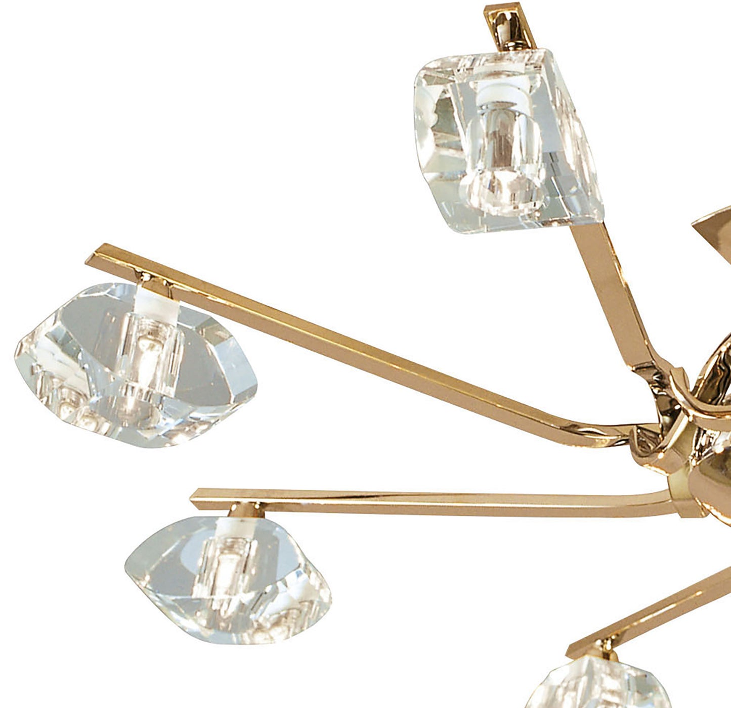 Alfa Semi Flush 8 Light G9 French Gold by Mantra