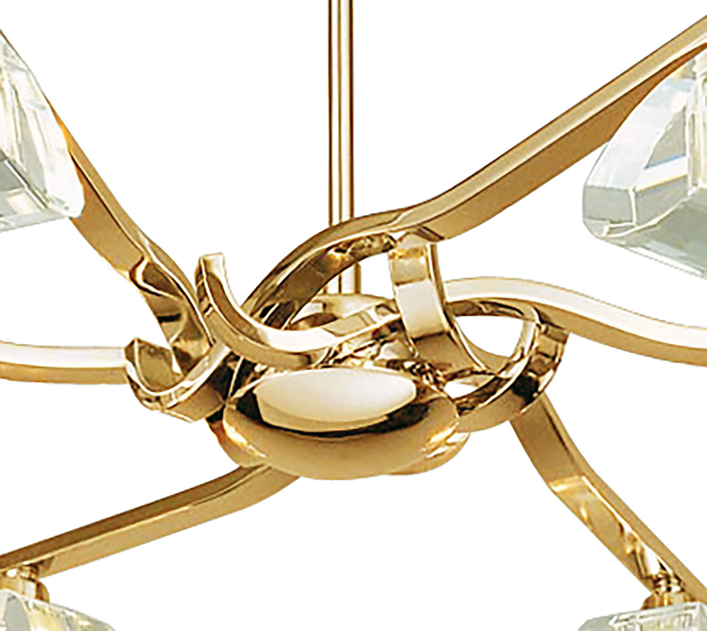 Alfa Telescopic Convertible To Semi Flush 6 Light G9, French Gold by Mantra