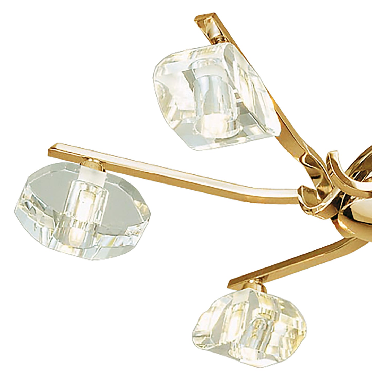 Alfa Telescopic Convertible To Semi Flush 6 Light G9, French Gold by Mantra