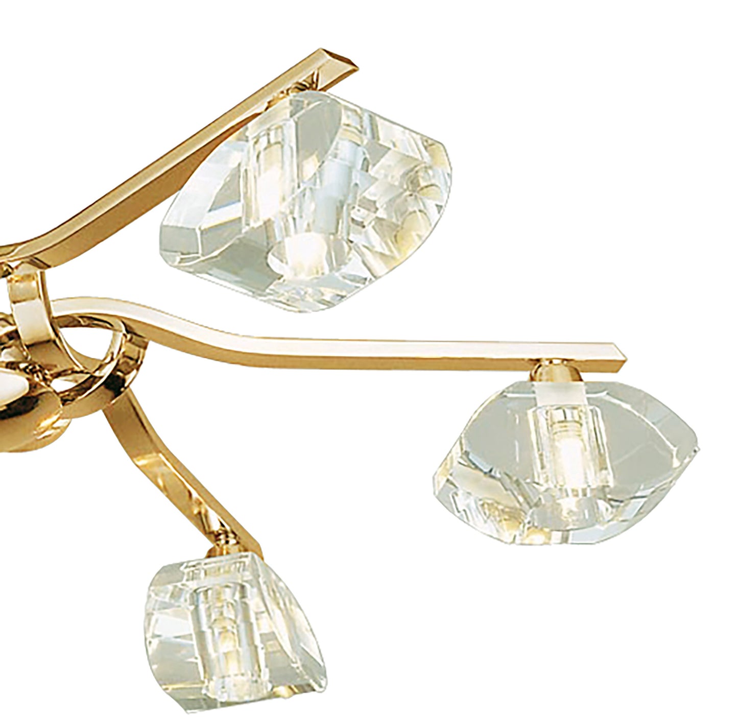 Alfa Telescopic Convertible To Semi Flush 6 Light G9, French Gold by Mantra