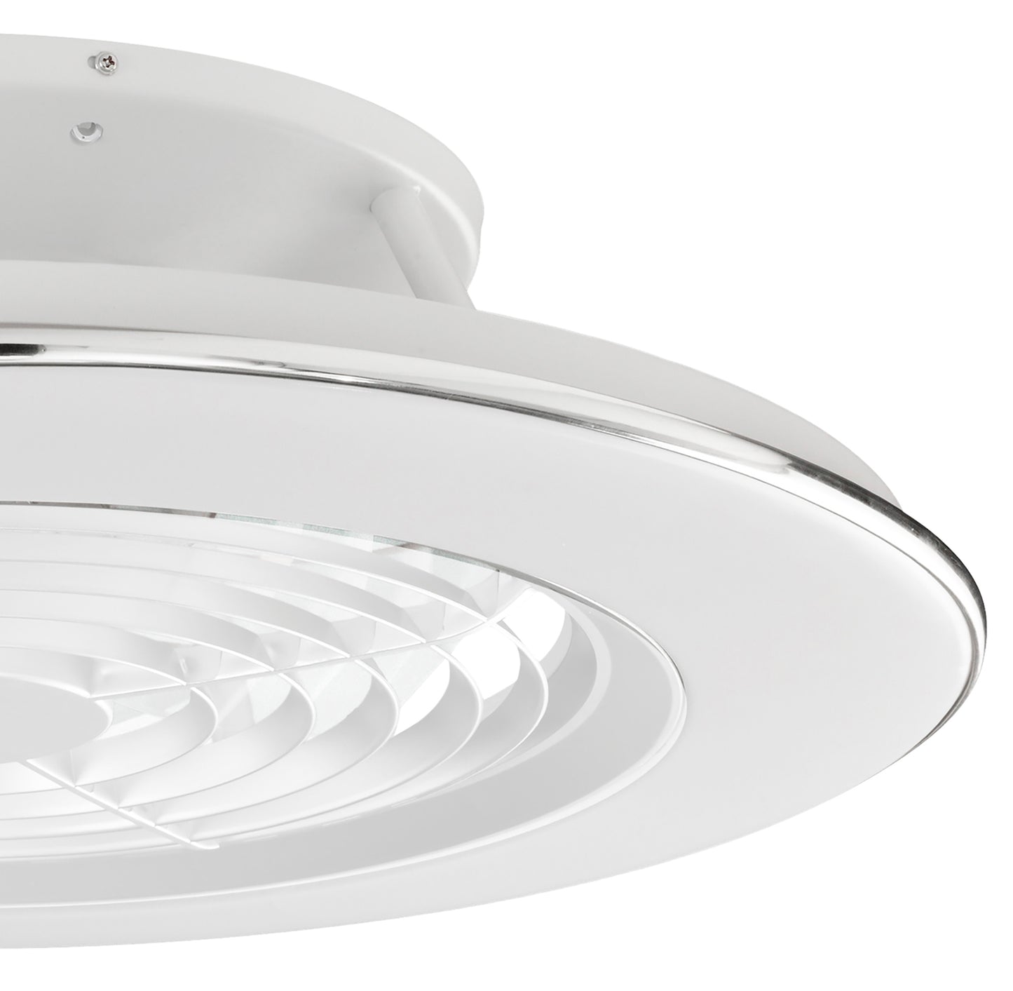 Alisio 70W LED Dimmable Ceiling Light With Built-In 35W DC Reversible Fan, White Finish c/w Remote Control and APP Control, 4900lm, White by Mantra