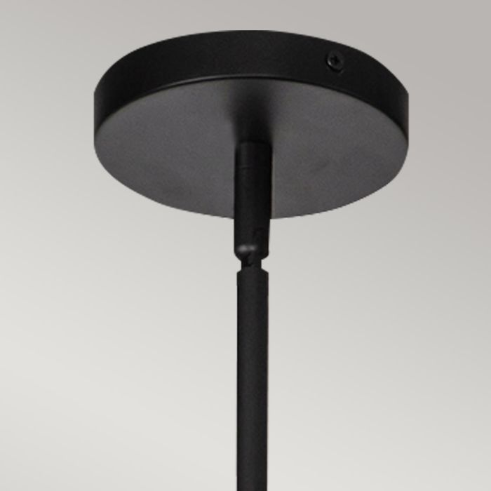 Daphne 1 lt Large Pendant - Matte Black & Natural