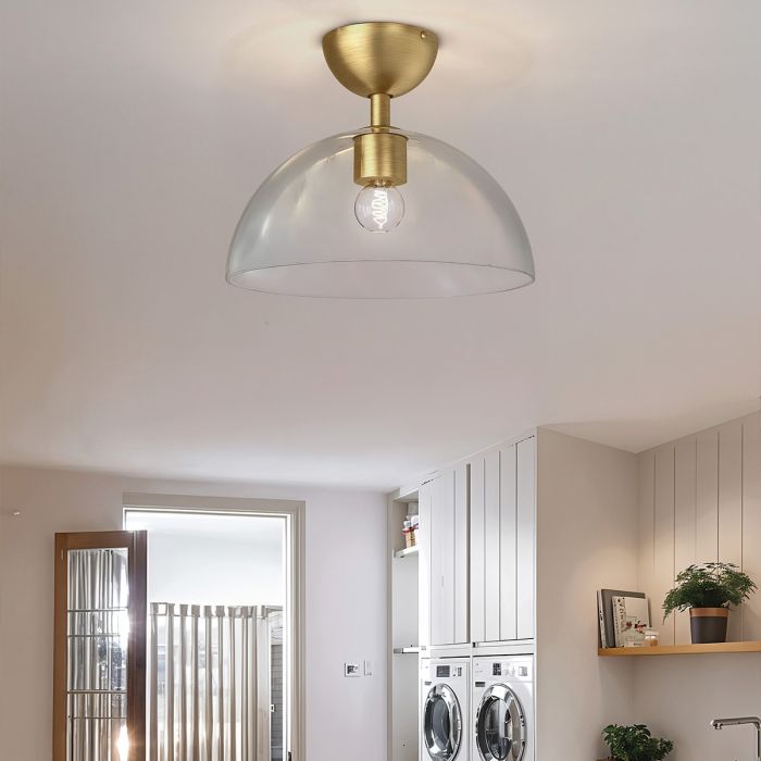 Jude 1 lt Semi Flush Light - Brushed Gold