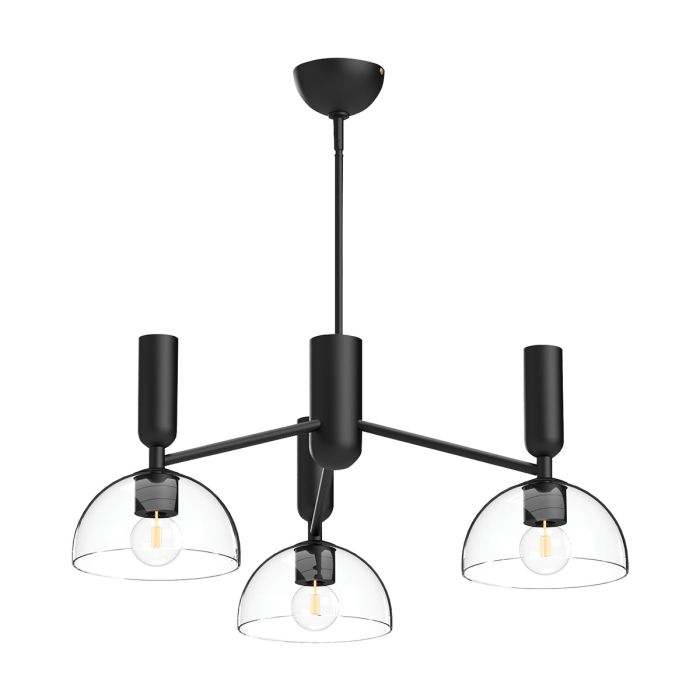 Jude 3 lt Chandelier - Matte Black
