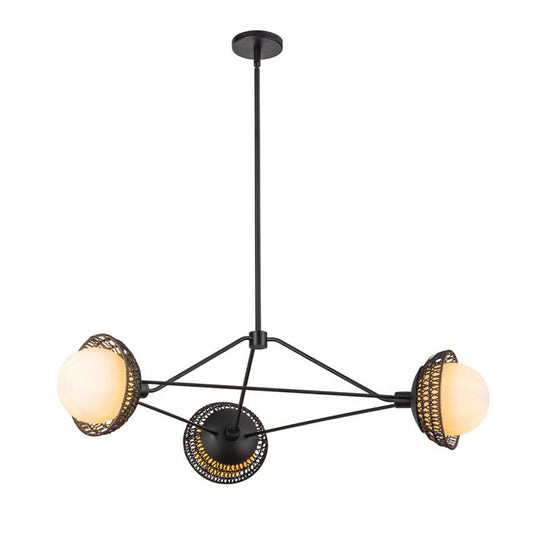 Perth 3 lt Chandelier - Matte Black