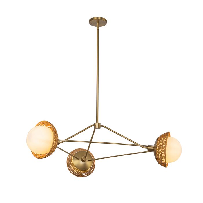 Perth 3 lt Chandelier - Brushed Gold