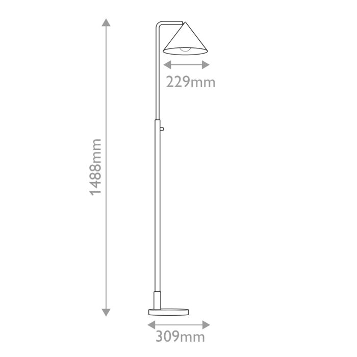 Remyck 1 lt Floor Lamp - Matte Black