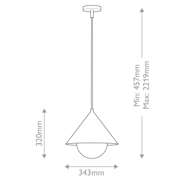 Remyck 1 lt Pendant - Brushed Gold