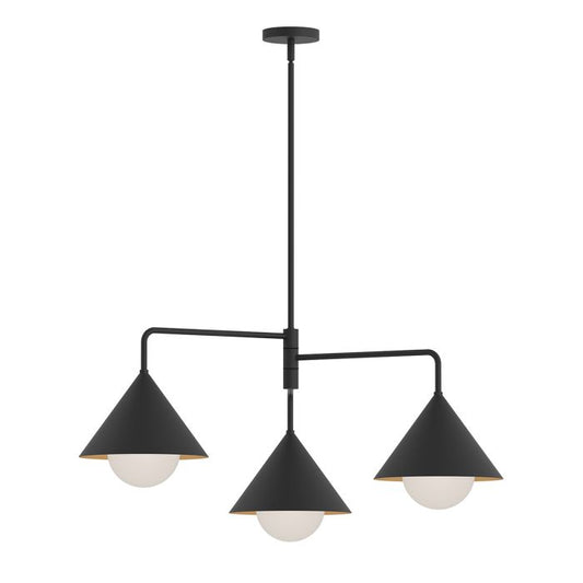 Remyck 3 lt Chandelier - Matte Black