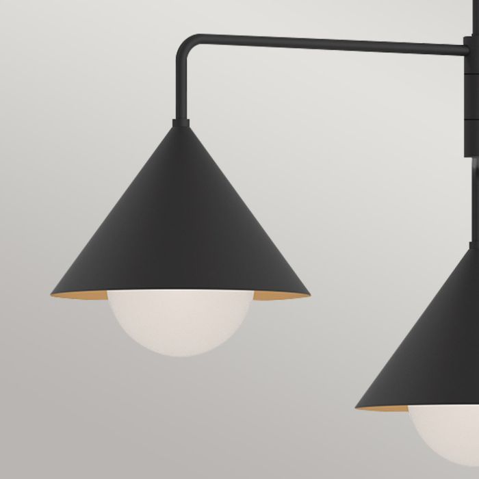 Remyck 3 lt Chandelier - Matte Black