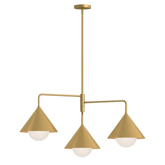 Remyck 3 lt Chandelier - Brushed Gold