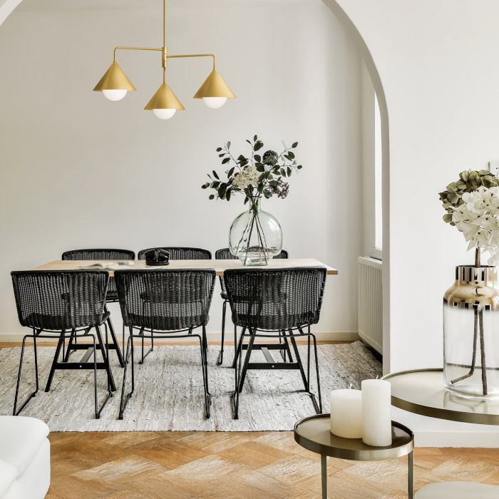 Remyck 3 lt Chandelier - Brushed Gold