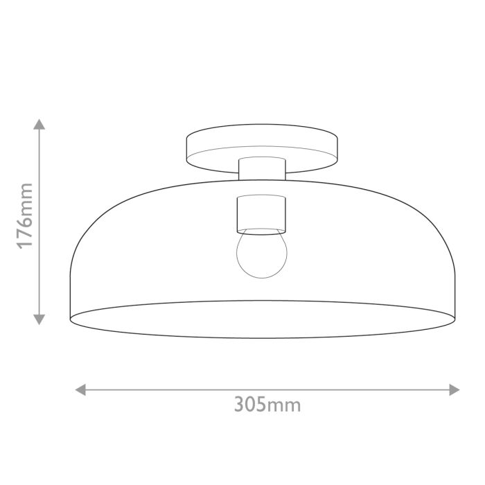 Sylvia 1 lt Semi Flush - Brushed Gold