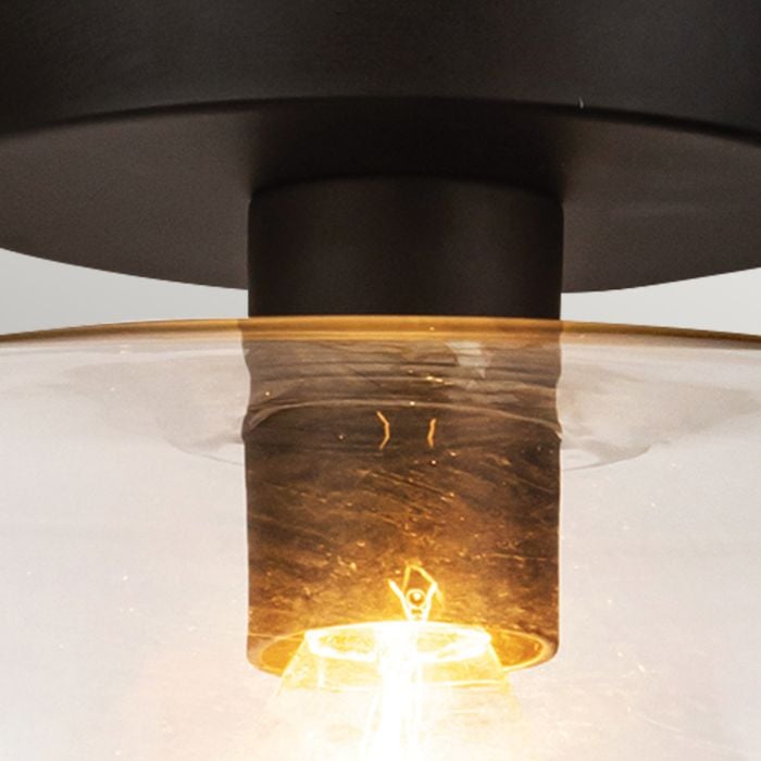 Sylvia 1 lt Semi Flush - Matte Black