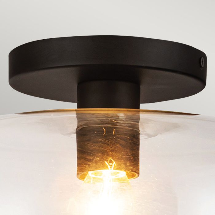 Sylvia 1 lt Semi Flush - Matte Black